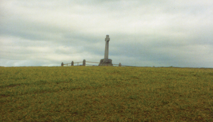 The monument on the battlefield.