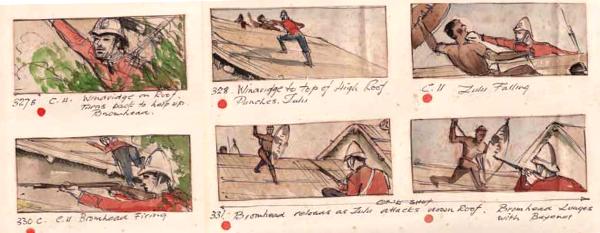 Original Zulu Storyboard - Courtesy of the Zulu Film Museum