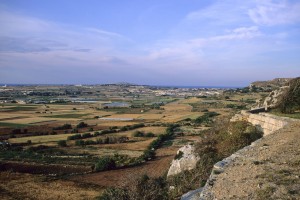 Victoria Lines, Malta. Looking North, near Mosta Fort.