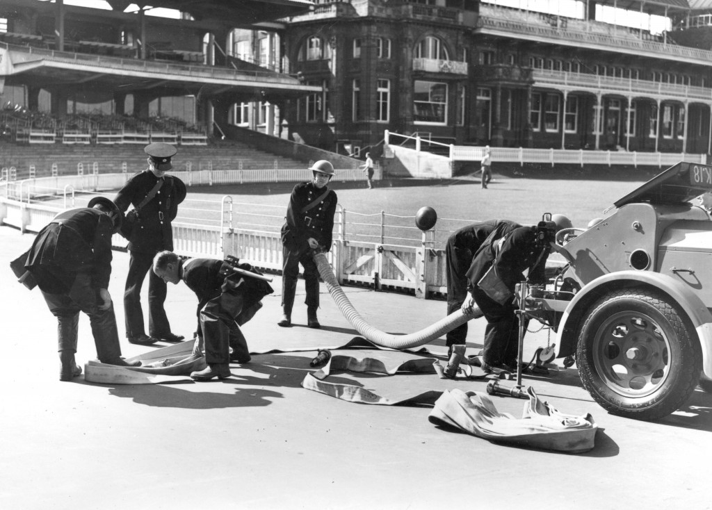 Firemen pictured at Lord's.