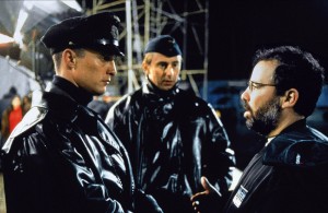 Matthew McConaughey on the set of U-571, an American-produced film which portrayed the capturing of the Enigma machine solely as an American war-time success.