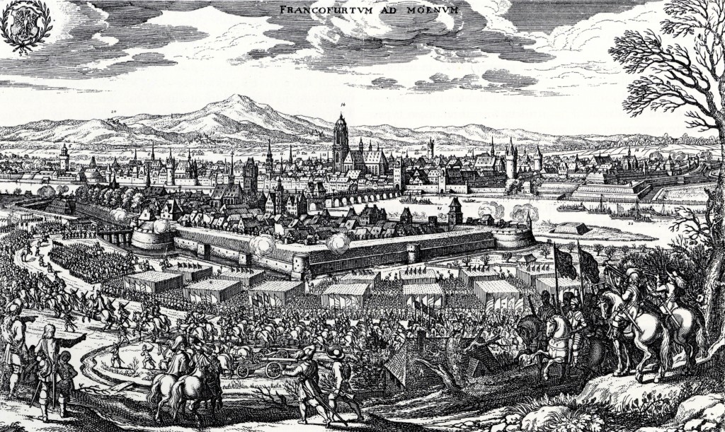 The army of Gustavus Adolphus enters Frankfurt during the Thirty Years War. The conduct of military operations was increasingly scientific in character. It was also increasingly intelligence-driven. In both respects the young soldier René Descartes may have been influenced. 