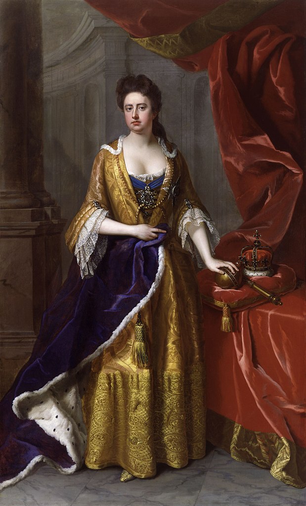 Queen Anne, under whose reign the Act of Union was passed in 1707.