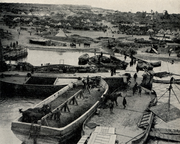 Landing-operations-on-Beach-V,-photo-taken-from-SS-River-Clyde