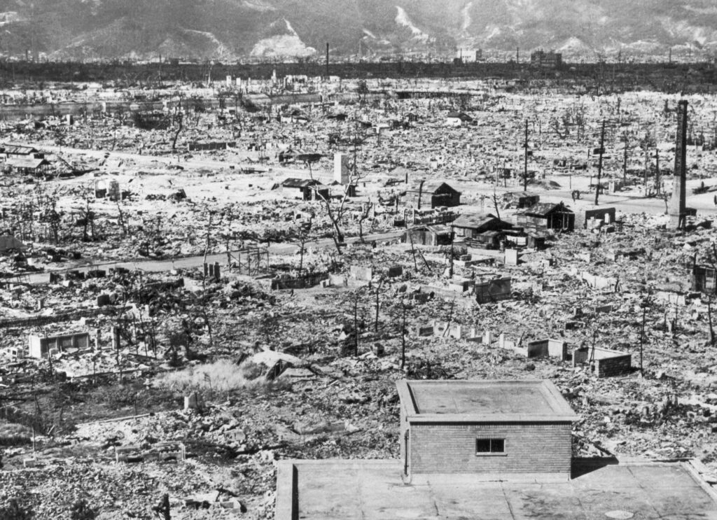 Atomic desert: the view across Hiroshima after the bombing