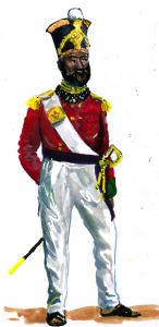 Artist's impression of an officer of the 10th Bombay Native Infantry 1857