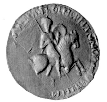 The obverse of William the Conqueror’s great seal. Medieval seals were marks of identity and authority. They were impressed on wax and then attached to documents to confirm their authenticity.