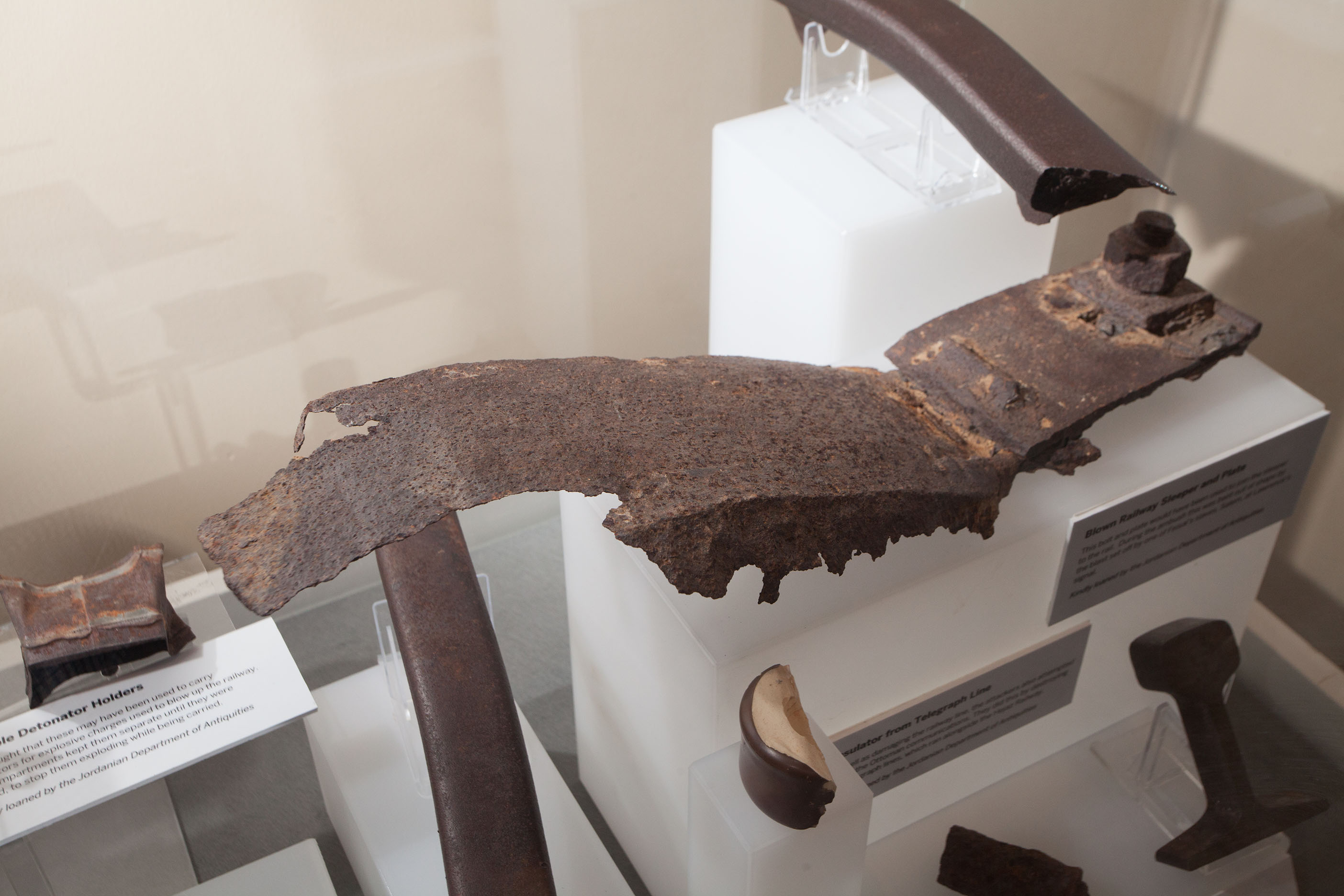 Section of blown up railway line from the ambush on a supply train led by Lawrence and featured in the 1962 David Lean film.