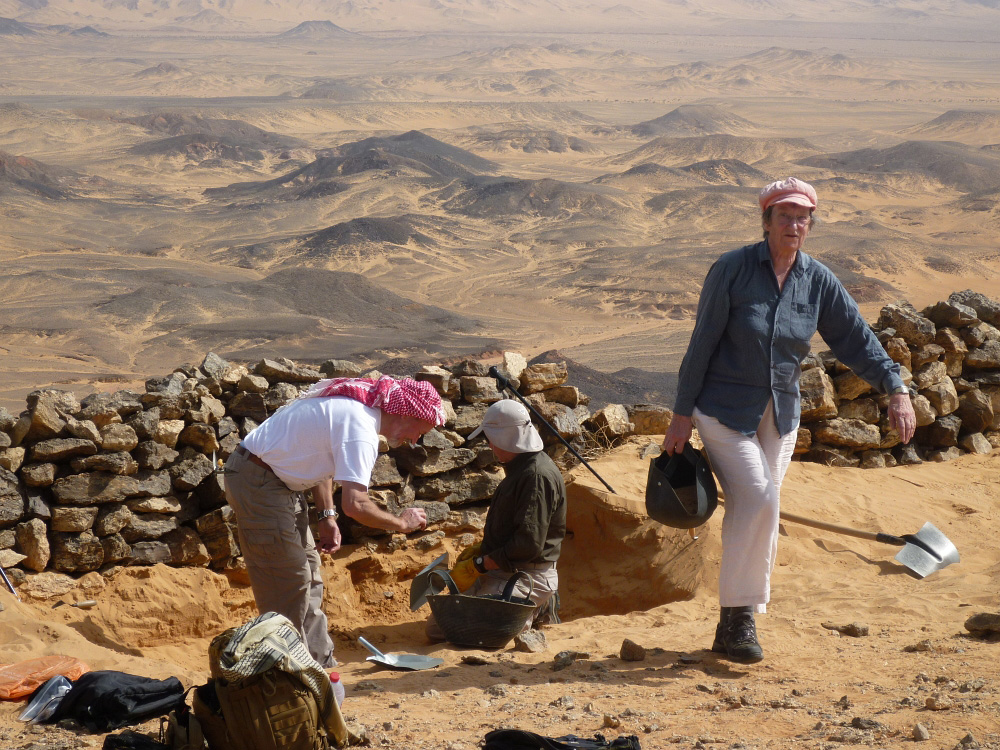 Project archaeologists working in the Jordanian desert.