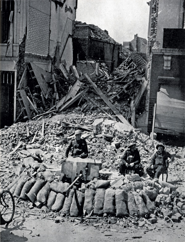 WW2 Dunkirk British Gun Position Ruined Town May 1940