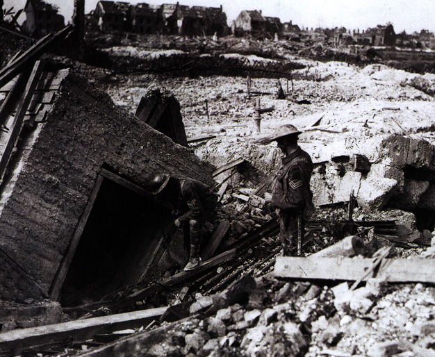 As well as being laced with trenches, the German lines were studded with concrete bunkers.