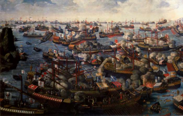 The Battle of Lepanto, 1571.