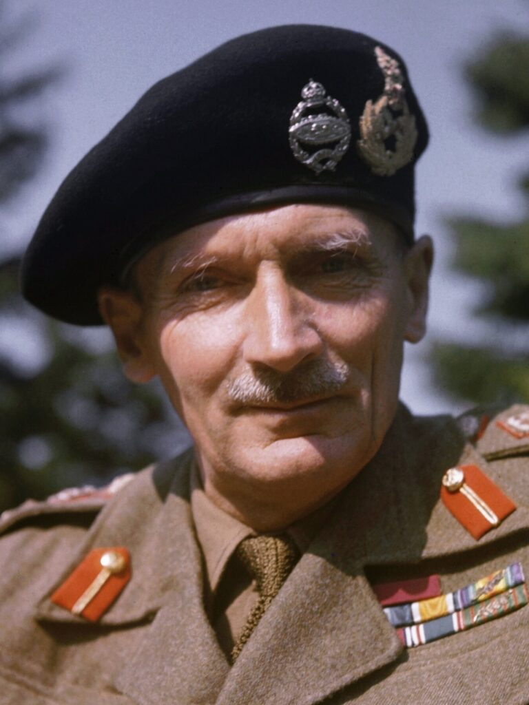 Field-Marshal Bernard Law Montgomery (1887-1976), commander of 21st Army Group.