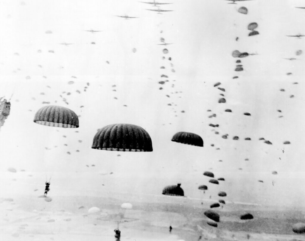 Operation Market Garden parachute drop, September 1944. 