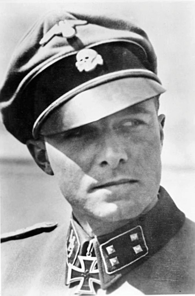 General Joachim Peiper (1915-1976), commander of 1st SS Panzer Regiment, and a Nazi fanatic whose men murdered several hundred American POWs in the Ardennes.