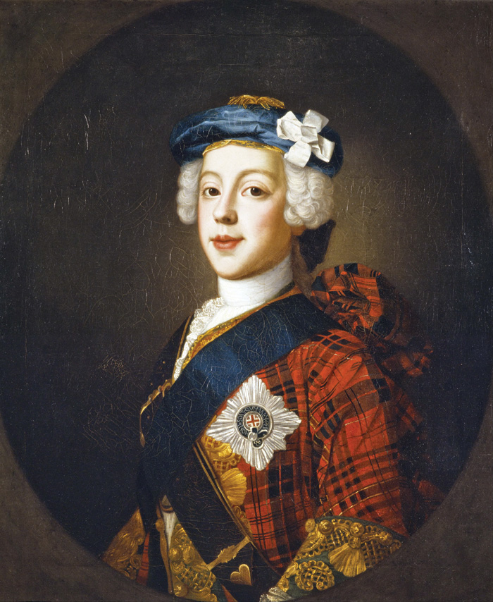  Prince Charles Edward Stuart (1720- 1788), the Jacobite ‘Young Pretender’, aka ‘Bonnie Prince Charlie’. His father, James Edward Stuart (1688-1766), the ‘Old Pretender’, was still alive at the time of the Forty-Five, so it was in his name that the rebellion was raised.