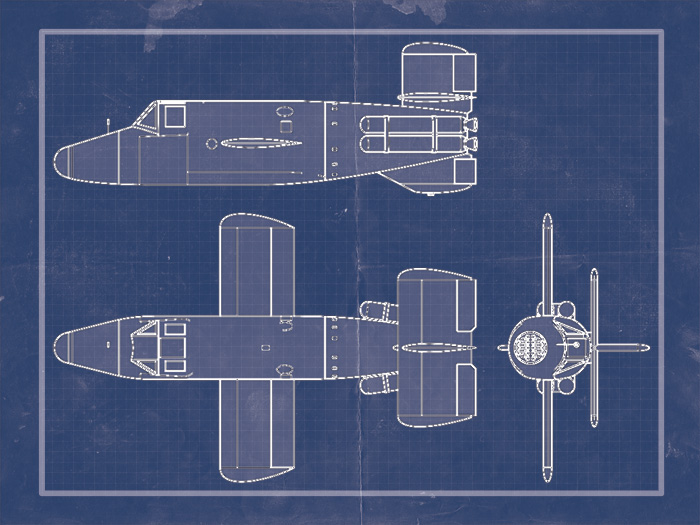 Blueprint of a Natter aircraft
