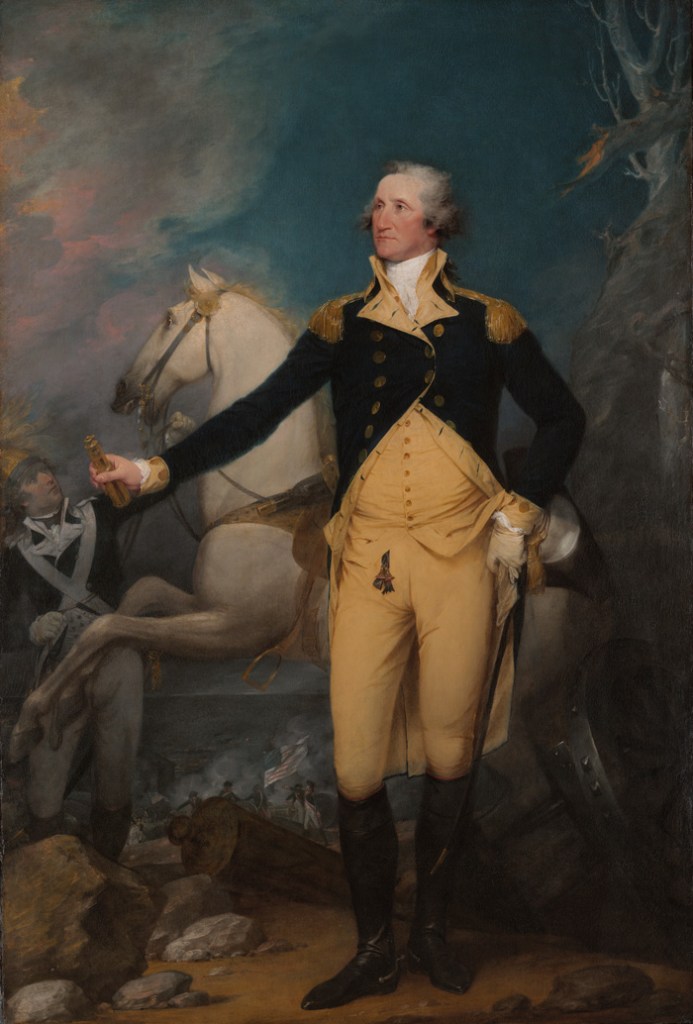  General George Washington at Trenton, 1777, detail from a painting by John Trumbull