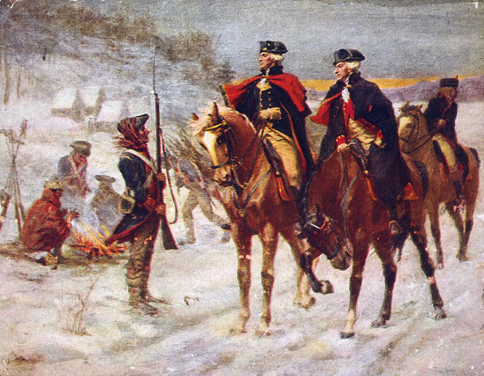 Washington at Valley Forge, where he held his ragged, demoralised army together through the harshest of winters in 1777/1778. Merely to endure is always a victory for a people’s army. 
