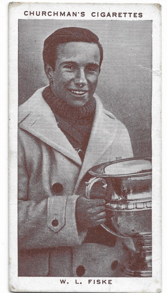  A cigarette card of Fiske from the late 1930s. 