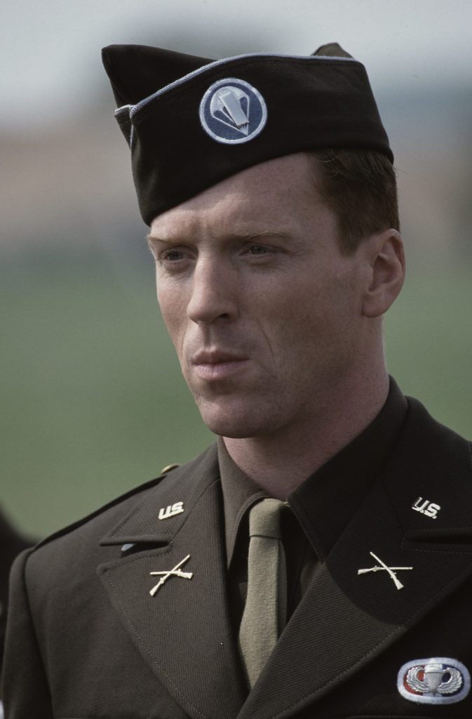 Damien Lewis as Captain Winters in television miniseries Band of Brothers (2001).