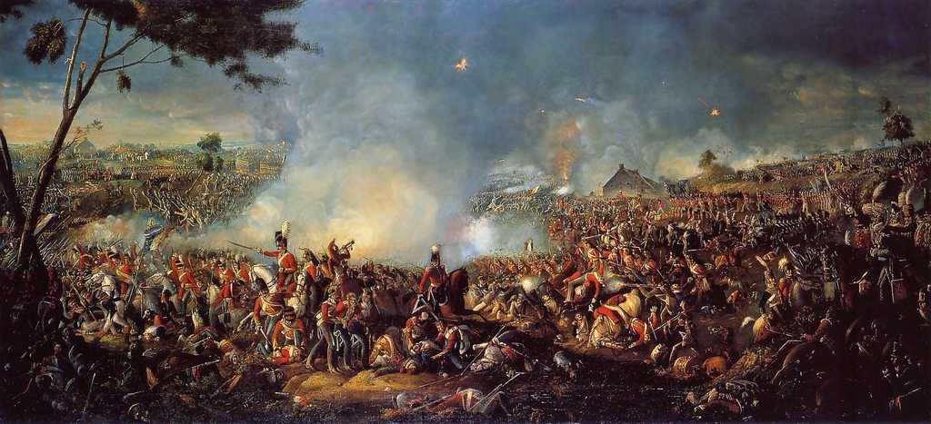 The Battle of Waterloo as depicted by William Sadler.