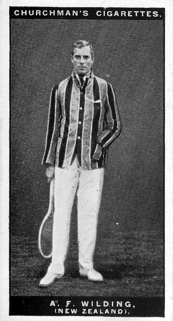 Churchman’s Cigarettes cards of Wilding, who ‘played, and died, for the Empire’