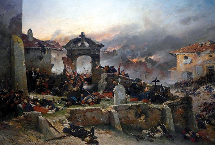 The Battle of Gravelotte-St-Privat, during the Franco-Prussian War.