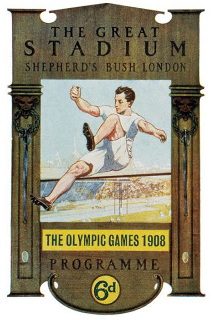 Cover of a programme from the 1908 Olympic Games in London. It was here that Halswelle secured gold, albeit in controversial circumstances.
