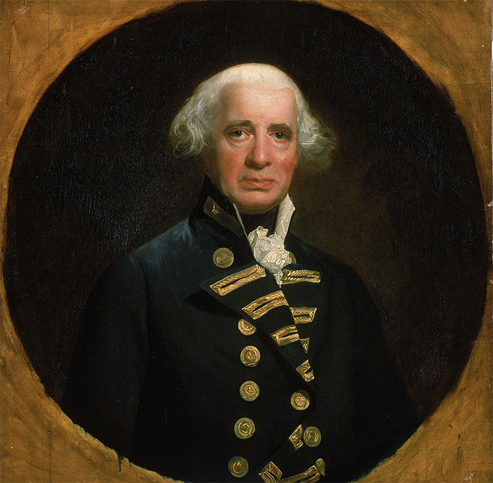 Admiral Richard ‘Black Dick’ Howe (1726-1799).